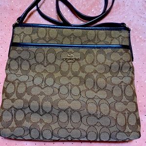 Authentic Coach monogram crossbody bag